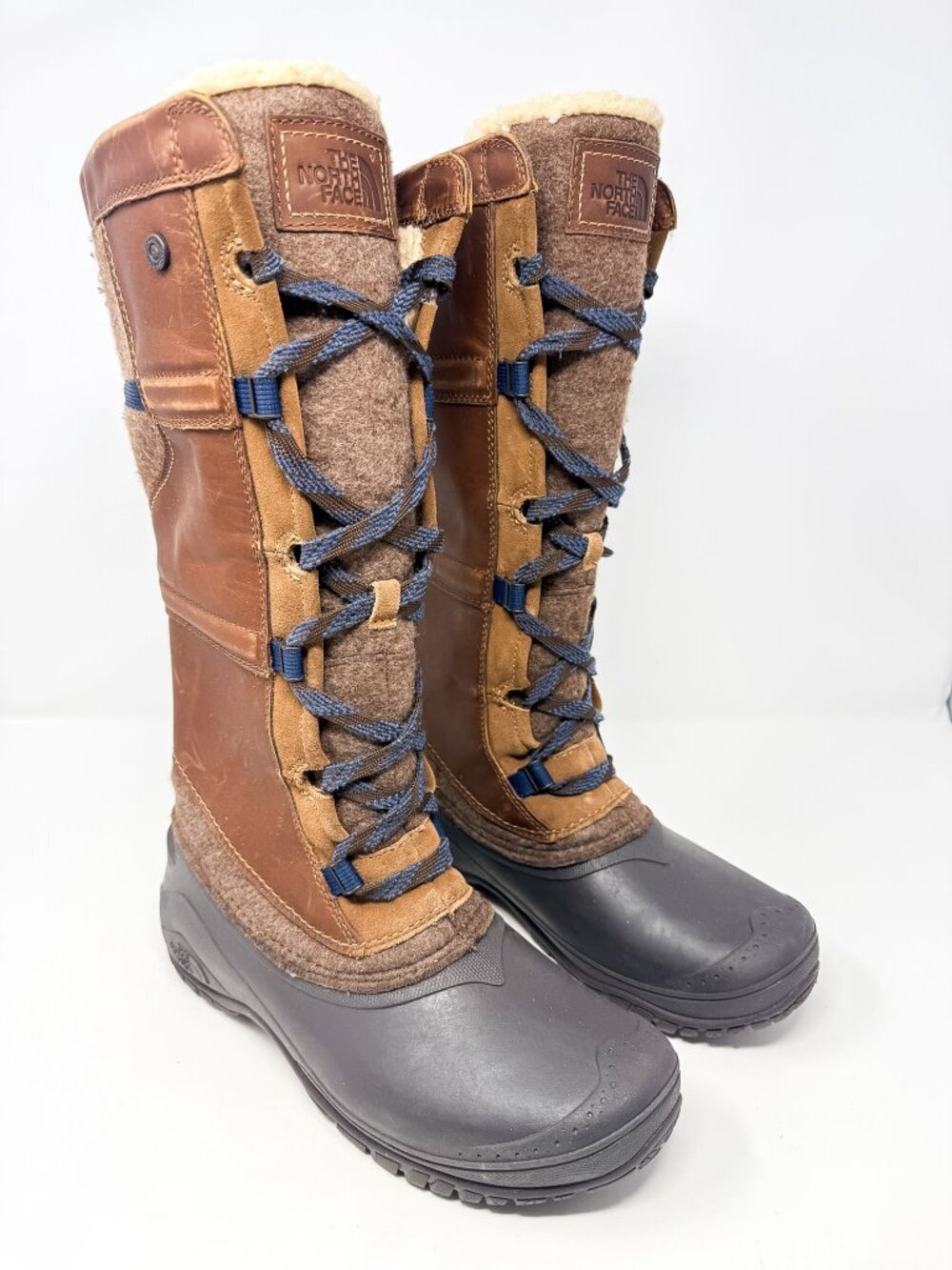 The North Face Shellista IV Tall Boots Women's 10 Brown Waterproof Leather TNF